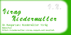 virag niedermuller business card