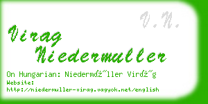 virag niedermuller business card